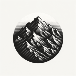 3D Mountain Range With Shadows And Depth