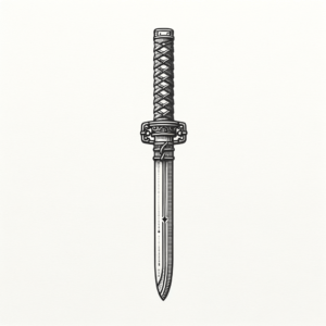 3D Samurai Sword With Detailed Hilt