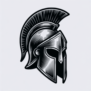 3D Spartan Helmet With Realistic Shading