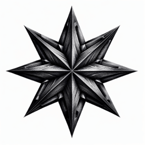 3D Star With Realistic Depth And Shadow Effects