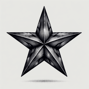 3D Star With Realistic Depth And Shadow Effects