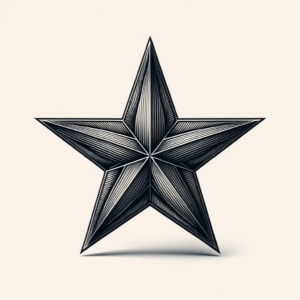 3D Star With Realistic Depth And Shadow Effects