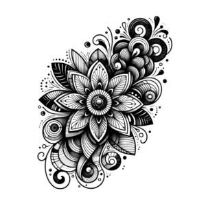 Abstract Shapes Creating A Unique Flower Design