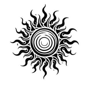 Abstract Sun With Unique And Unconventional Shapes
