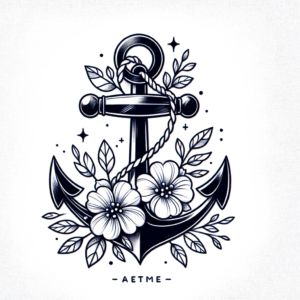 Adorable Anchor With Tiny Flowers