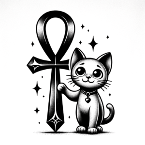 Adorable Ankh With Cat