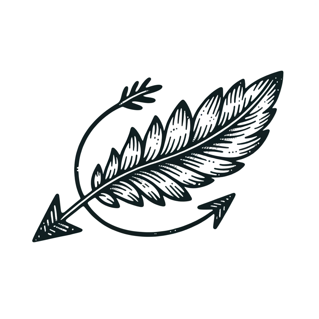 Adorable Arrow With A Whimsical Feather