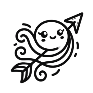 Adorable Arrow With Playful Curves
