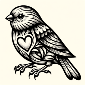 Adorable Canary With A Heart