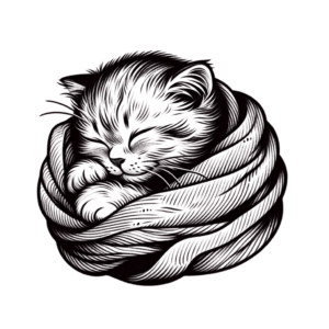 Adorable Cat Snuggling A Blanket