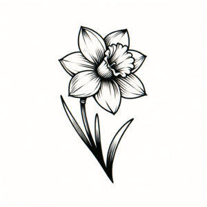 Adorable Daffodil With Cute Design