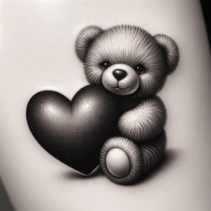 Adorable Heart With A Teddy Bear