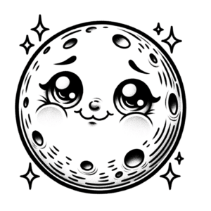 Adorable Moon With Smiling Face
