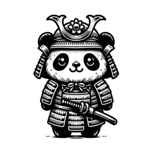 Adorable Samurai Panda In Armor, Cute Design