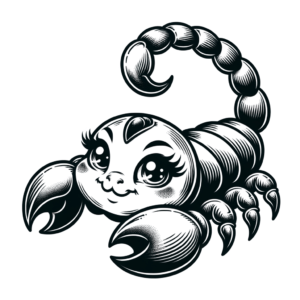 Adorable Scorpion With Cute, Exaggerated Features And A Playful Design