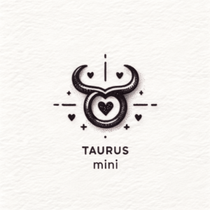 Adorable Taurus Glyph With Heart Accents