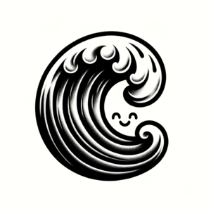 Adorable Wave With Happy Face