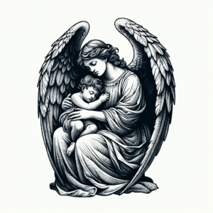 Angel Holding A Small Child