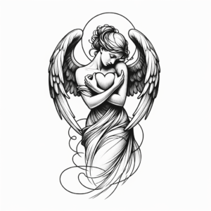 Angel Hugging A Heart