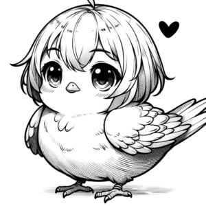 Anime Dove With Cute Expression