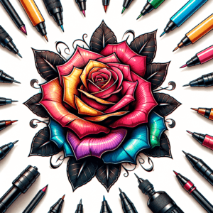 Anime Rose With Vibrant Colors