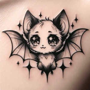 Anime-Style Bat With Sparkling Eyes