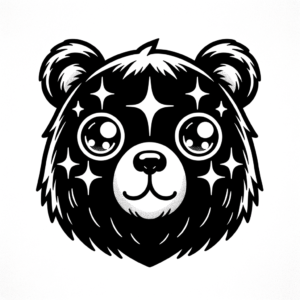 Anime-Style Bear With Big Eyes