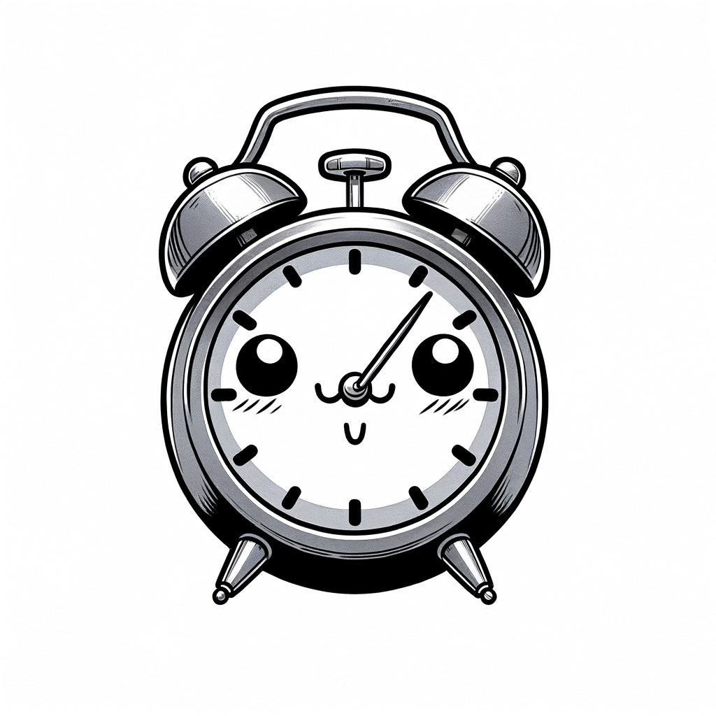 Anime-Style Clock With Cute, Expressive Features And Design