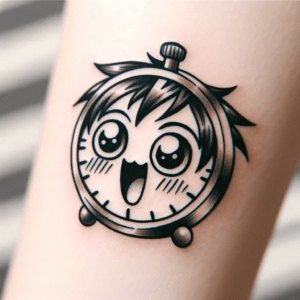 Anime-Style Clock With Expressive Features