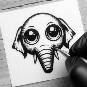 Anime-Style Elephant With Large Eyes