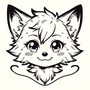 Anime-Style Fox With A Playful, Mischievous Expression