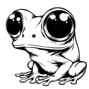 Anime-Style Frog With Big Eyes