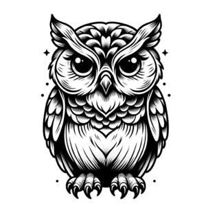 Anime-Style Owl With Exaggerated, Expressive Features