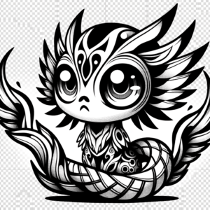 Anime-Style Quetzalcoatl With Expressive Eyes