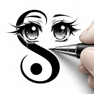 Anime-Style Semicolon With Eyes