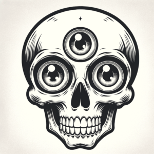 Anime-Style Skull With Big Eyes