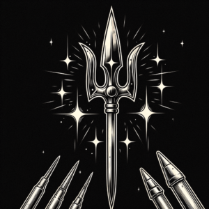 Anime-Style Spartan Spear With Glowing Effects