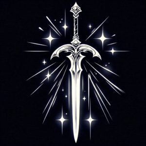 Anime-Style Sword With Glowing Aura