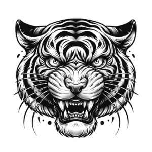 Anime-Style Tiger With Expressive Face