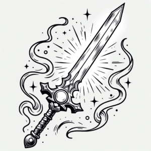 Anime Sword With Magical Aura