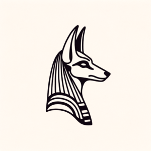 Anubis Flash Tattoo Design