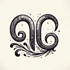 Artisan Capricorn Symbol With Hand-Drawn Look