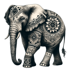 Artisan Elephant With Rustic Design