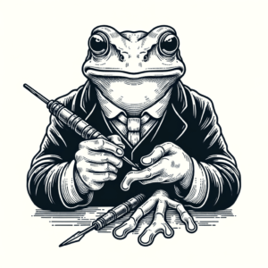 Artisan Frog With Hand-Drawn Feel