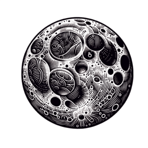 Artisan Moon With Detailed Engraving
