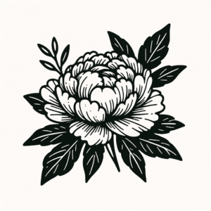 Artisan Peony With Hand-Drawn Look