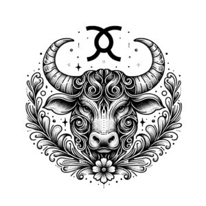 Artisan Taurus Symbol With Handcrafted Look