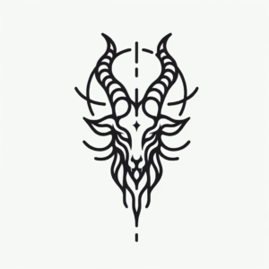 Baphomet In A Minimalist, Abstract Form