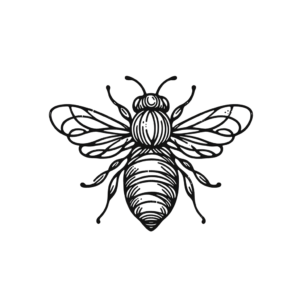 Bee In A Single Continuous Line