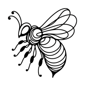 Bee In A Single Continuous Line Style